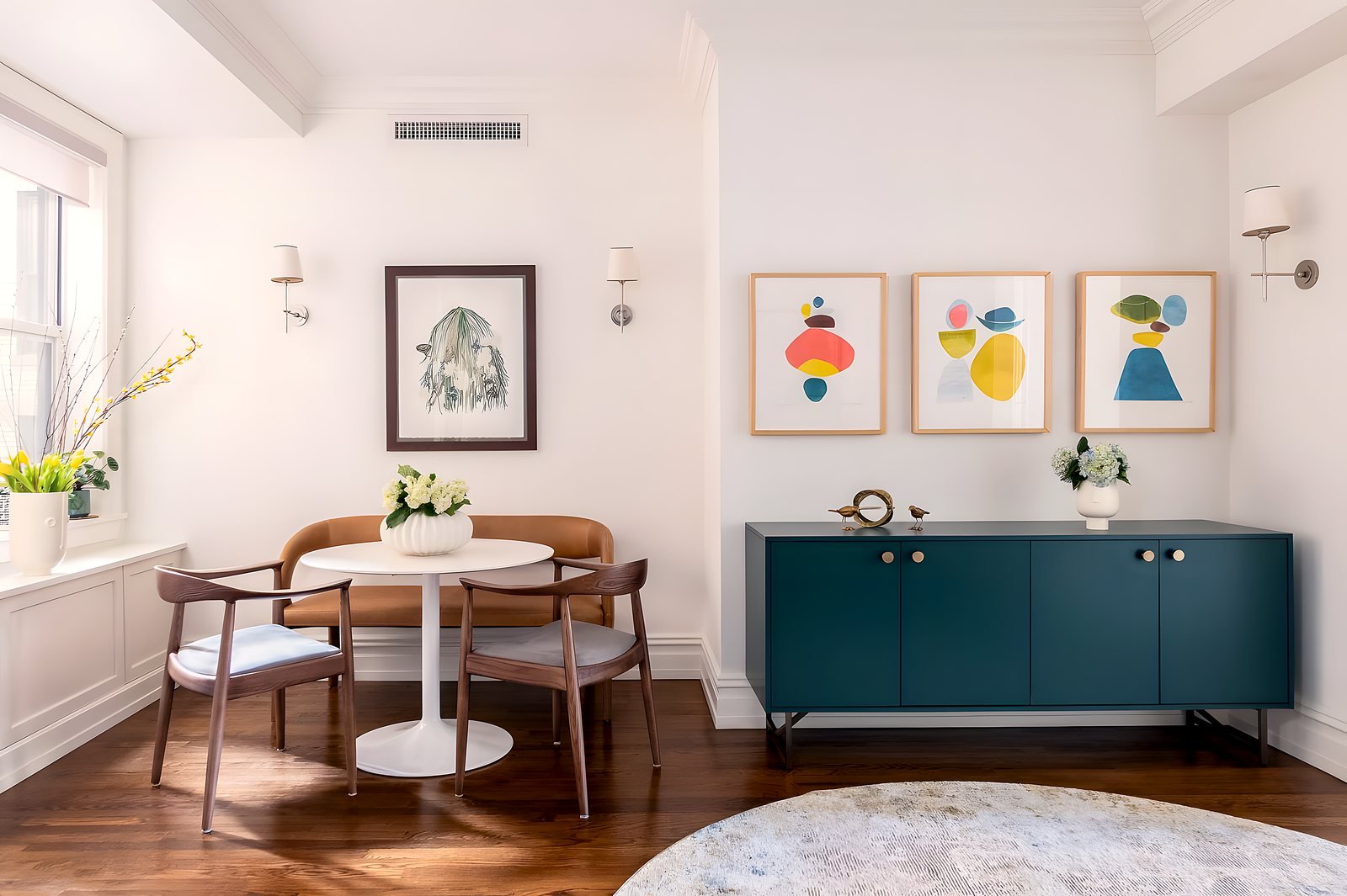 Warm, welcoming dining room built for gathering in an Upper West Side family apartment