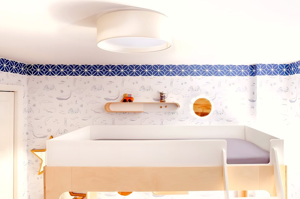 Full view of the finished Park Slope kids' room